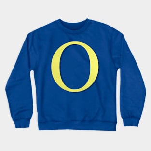 The Letter O in Shadowed Gold Crewneck Sweatshirt